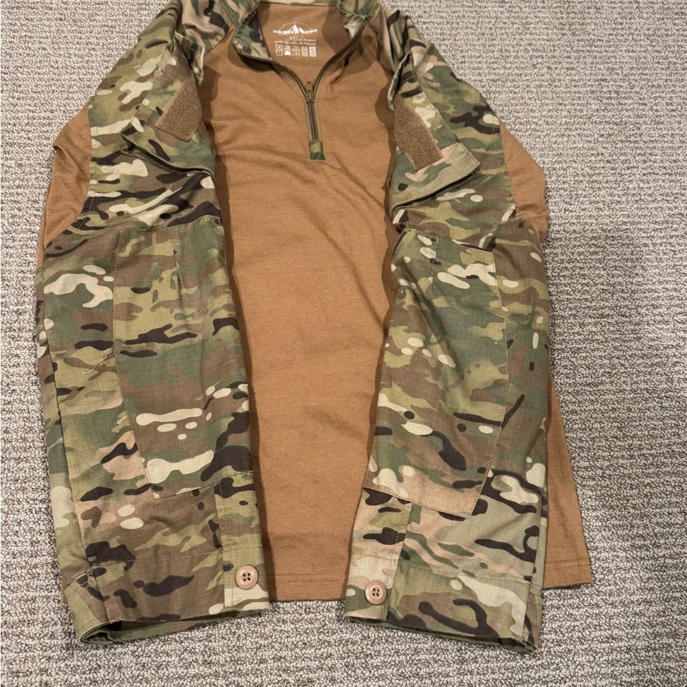 Multi-Cam Tactical Jacket with Brown Inner